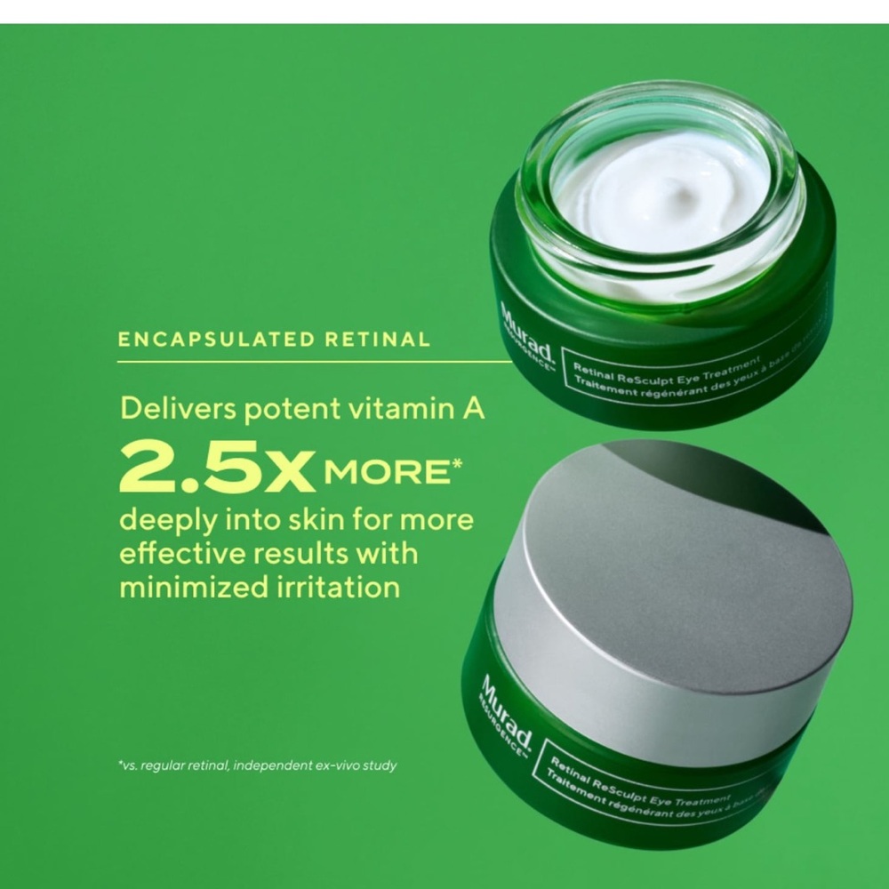 NEW Murad® Retinal Resculpt Eye Lift Treatment, Jade Face Roller & Green Pouch - Picture 4 of 7